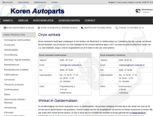 Tablet Screenshot of korenautoparts.nl